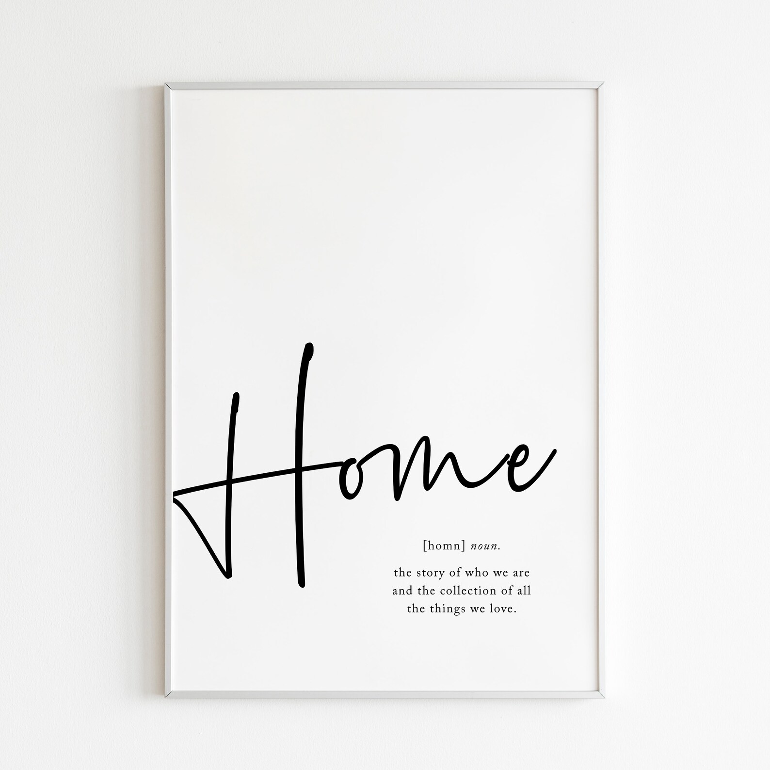 Home Definition Print Home Wall Art Home Definition Sign Etsy
