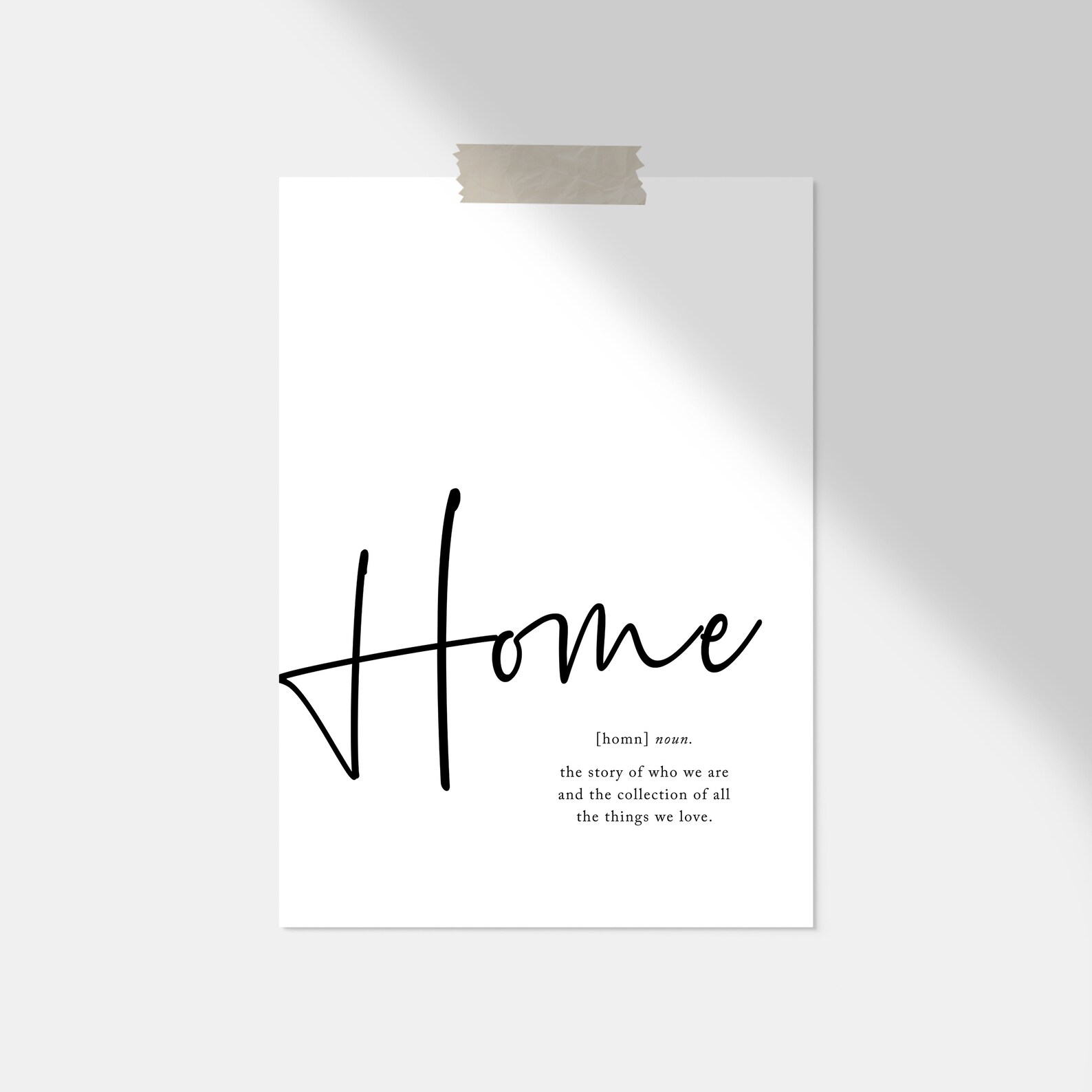 Home Definition Print Home Wall Art Home Definition Sign Etsy