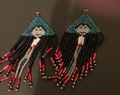 Hand beaded Halloween Vampire Earrings