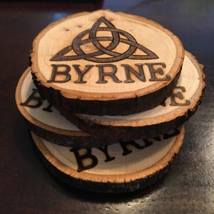 Custom Wood Burned Ornaments or Coasters
