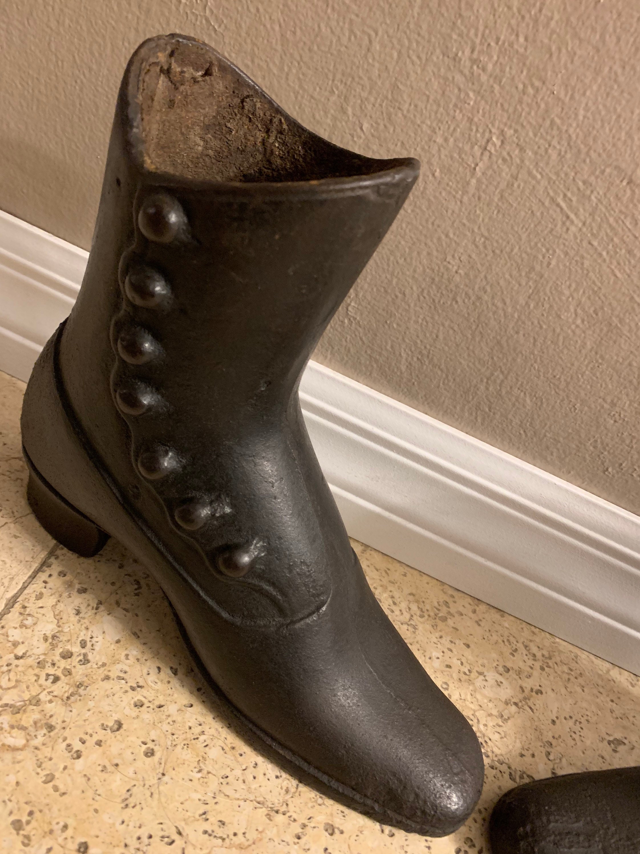 Pair of Cast Iron Mannequin Shoes Dress Form Boots Etsy