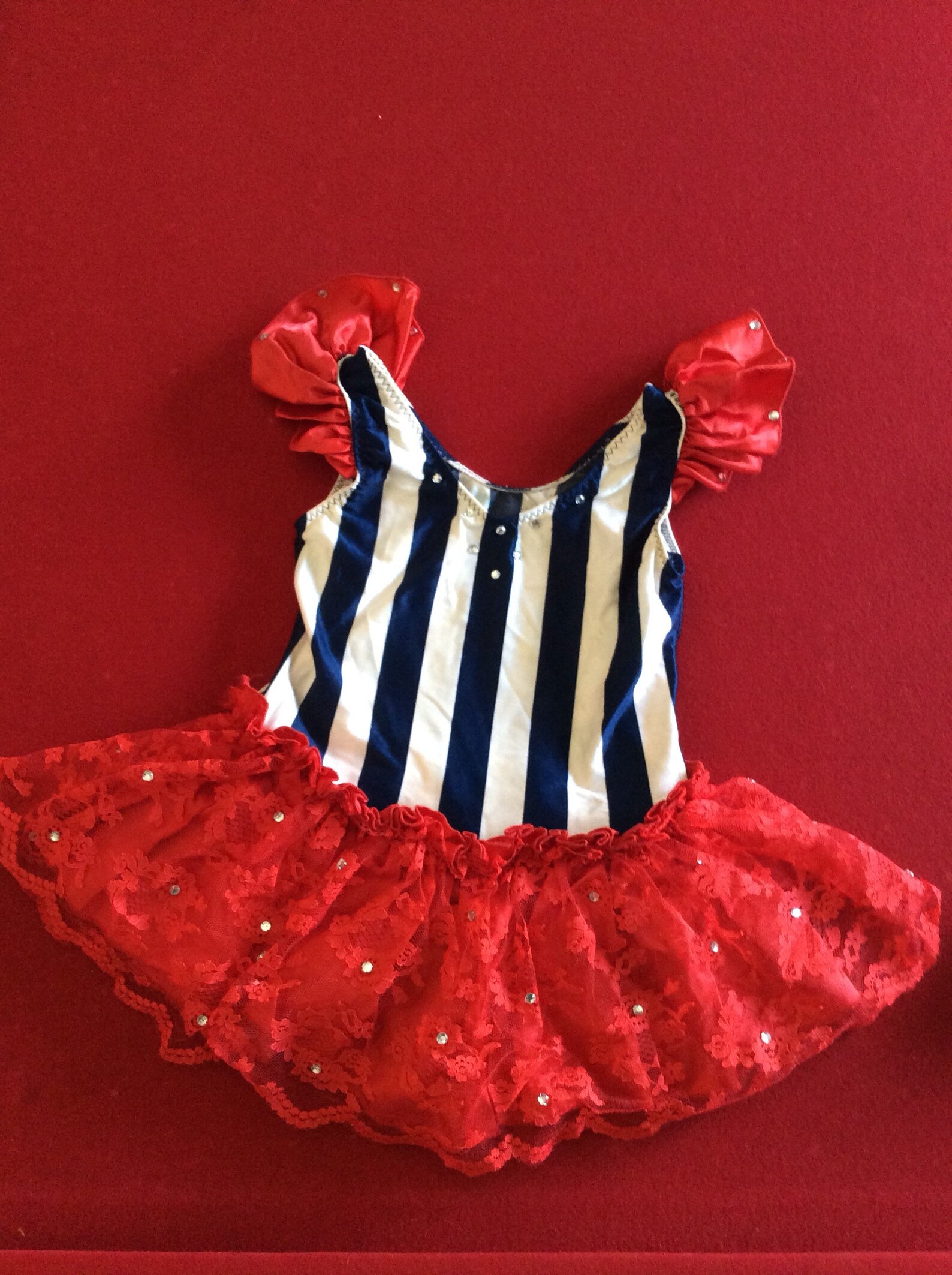Red White and Blue kids Leotard dance recital costume late | Etsy