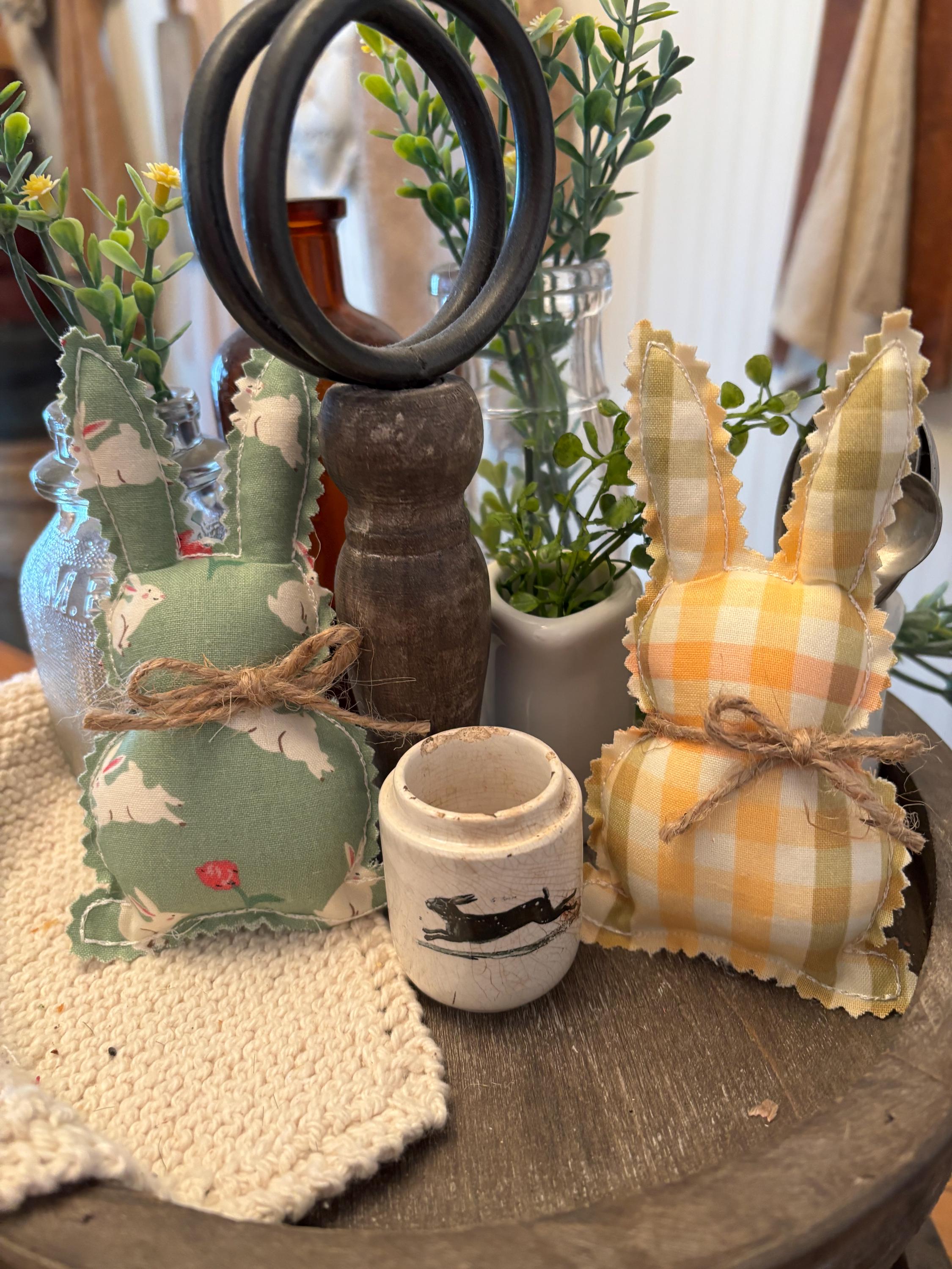 Bunny Rabbit Easter Spring Tiered Tray Decor Shabby Chic Farmhouse - Etsy