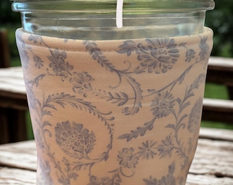 Hand Sewn Weck Jar Cozie: Insulated Coffee Sleeve, Sourdough Starter