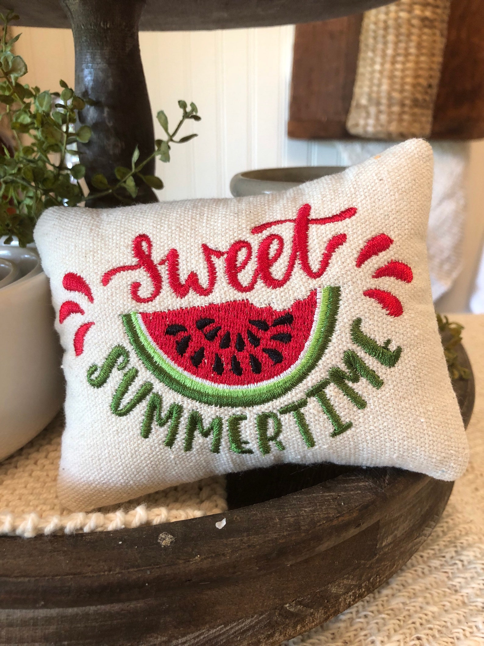 Watermelon Tiered Tray Pillow