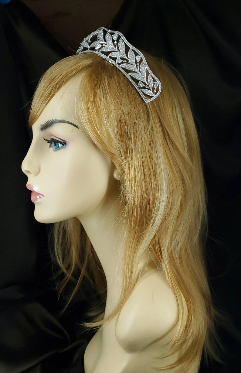 Crystal Bridal Tiara Replica Tiara Laurel Wreathtiara Leaf Etsy