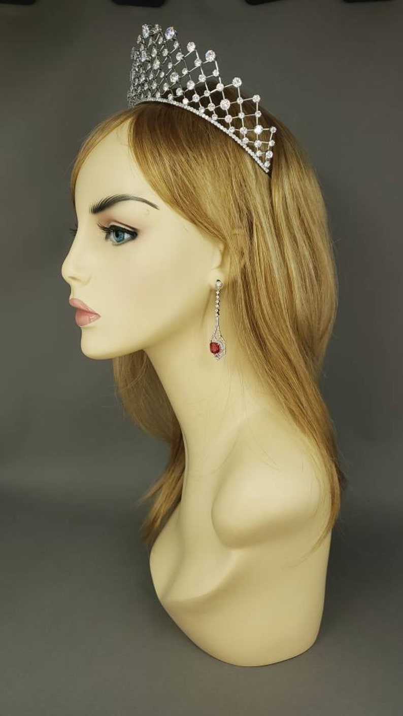 Bridal Tiara Diamond Tiara Replica Tall CZ Kokoshnik Tiara Etsy