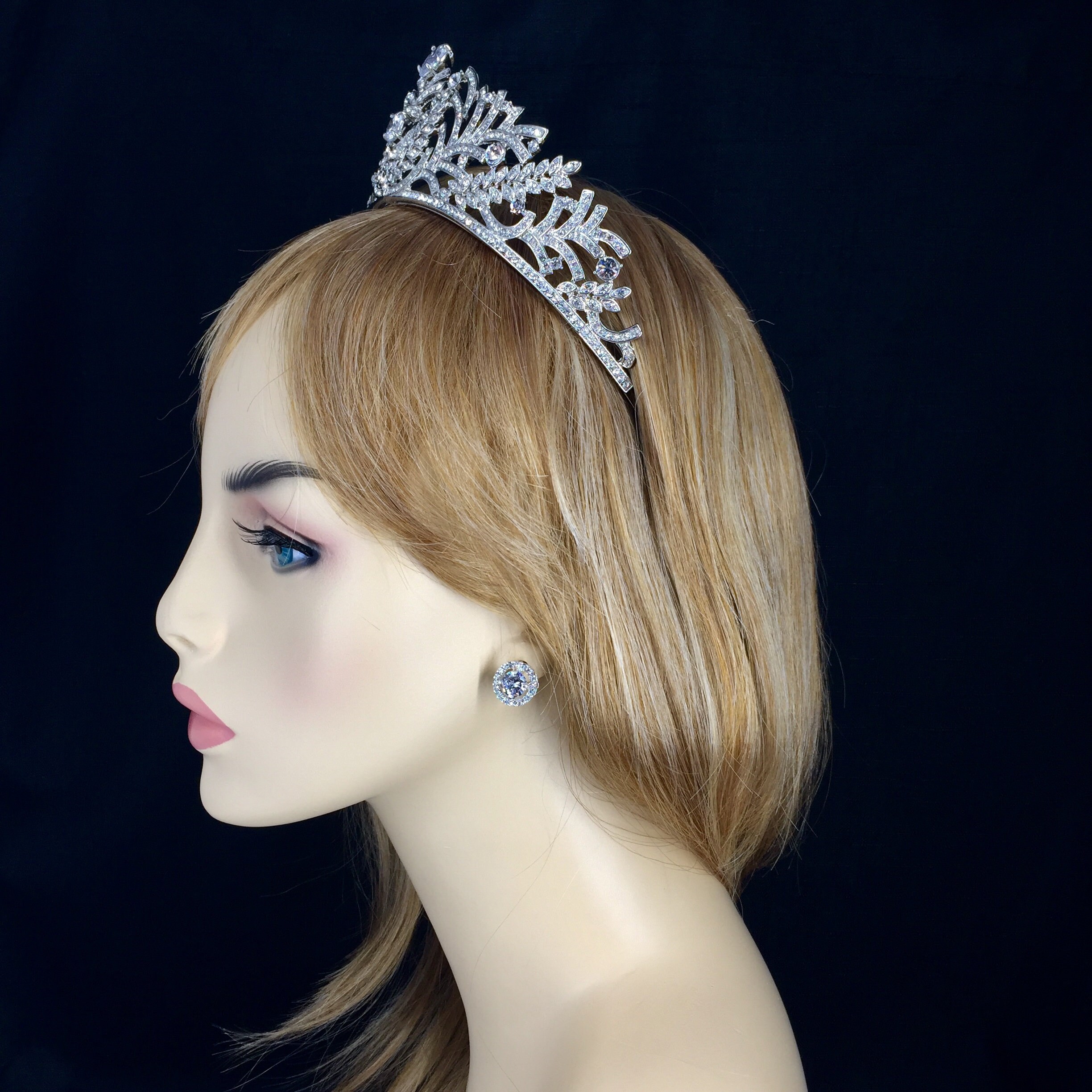 スワロフスキー ティアラ、花嫁用クリスタル ティアラ、プリンセス