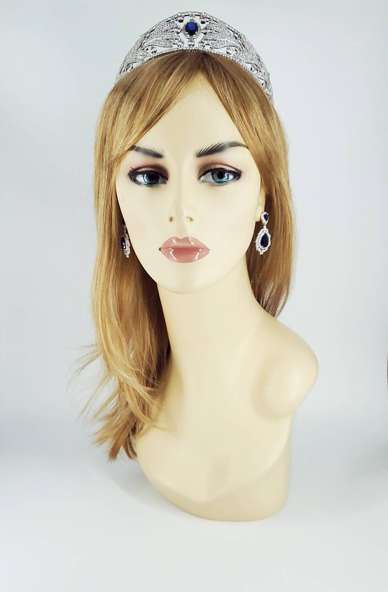 Royal Wedding Tiara Replica Real Blue Sapphire Kokoshnik Etsy