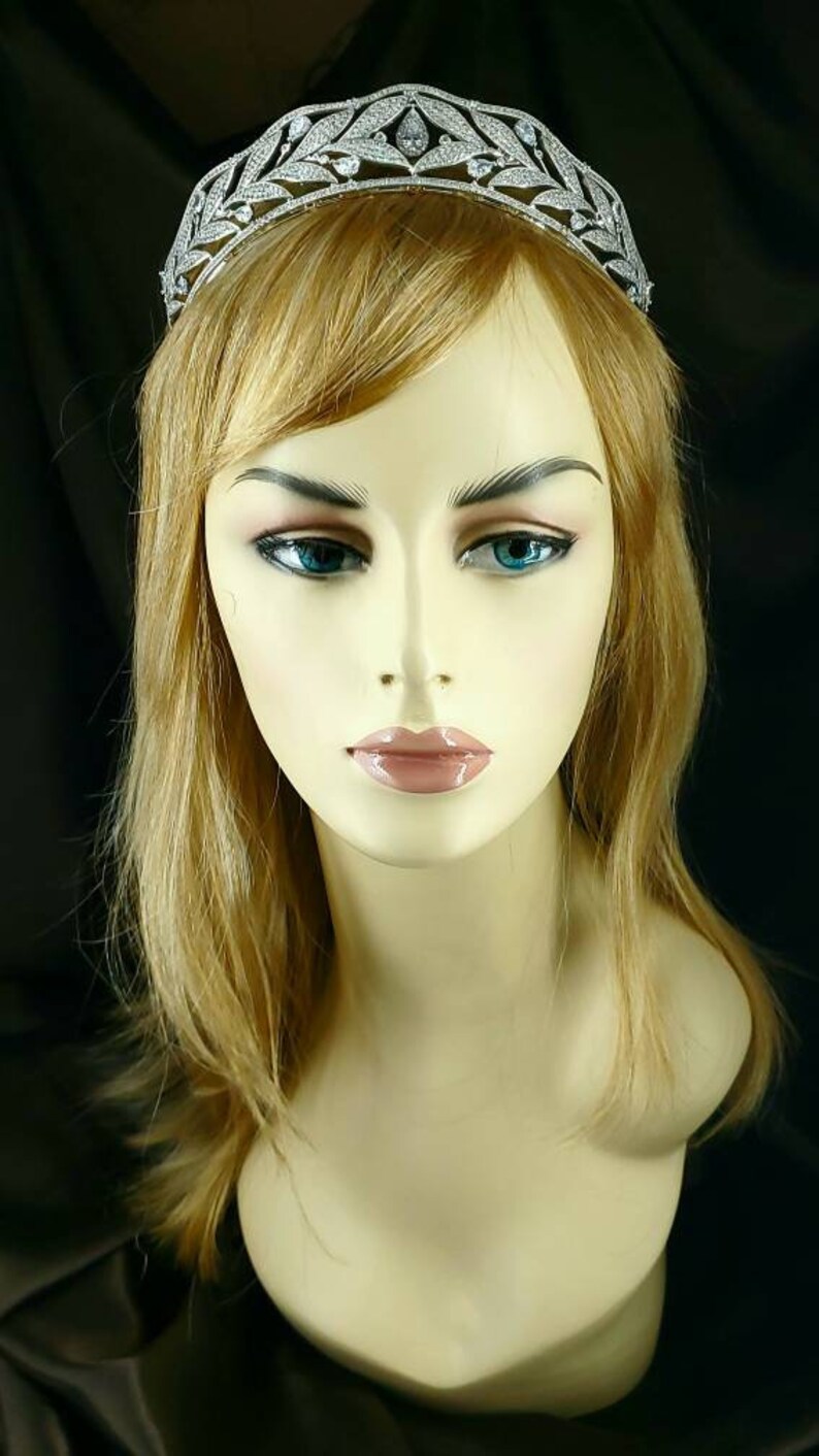 Crystal Bridal Tiara Replica Tiara Laurel Wreathtiara Leaf Etsy