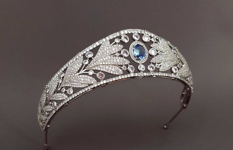 Royal Wedding Tiara Replicalab Aquamarine Kokoshnik Etsy