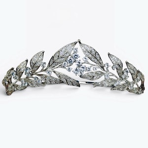Brabant Laurel Wreath Tiara – Royal Replica Crystal Silver Leaf Bridal Headpiece
