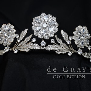 Full Size Strathmore Rose Tiara, Swarovski Crystal Tiara, Princess Kate , Gift for Her, Hair Jewelry, Royal Tiara, Silver Crystal Tiara,