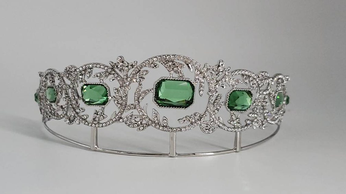 The Habsburg Peridot Tiara Royal Replica Silver Bridal Tiara | Etsy