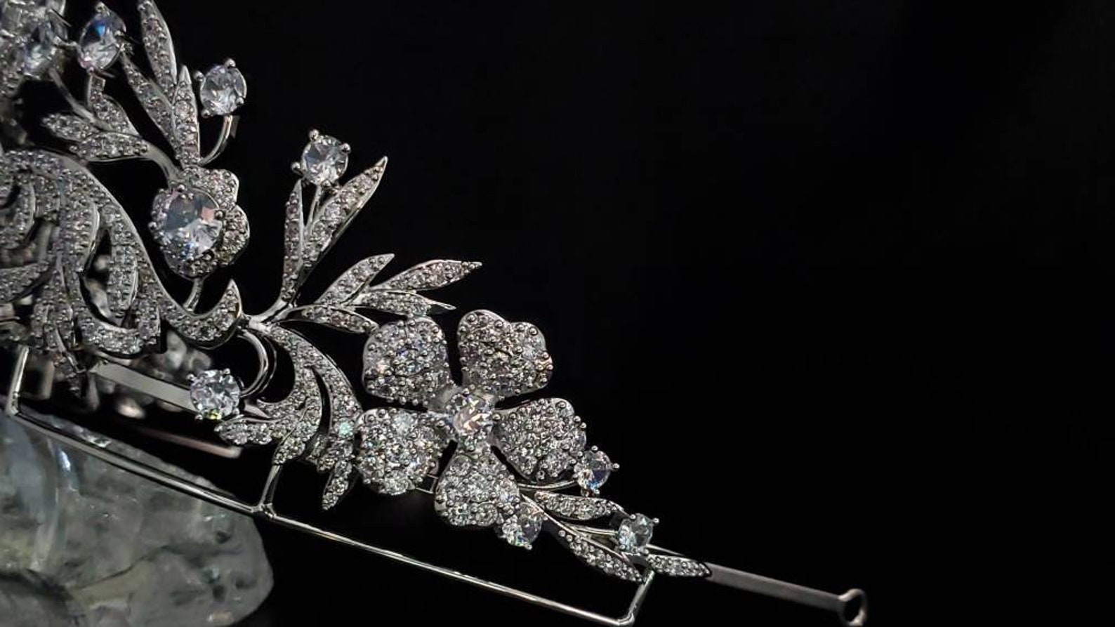Spanish Floral Diamond Tiara Royal Tiara Replica Crystal Etsy