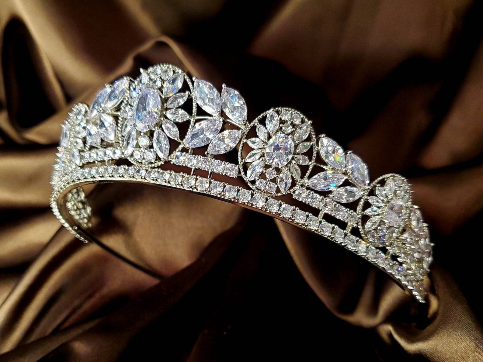 Bridal Tiara and Earrings Swarovski Crystal Bridal Wedding Etsy