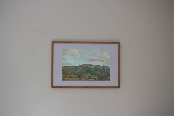 New Mexico Landscape Fine Art Print, Earth Pigment Oil Painting by L.Ortwerth