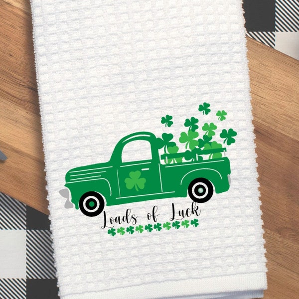 St. Patrick’s Day Waffle Weave Hand Towels ** St. Patrick’s Day decor ** Irish Towels ** Irish Decor