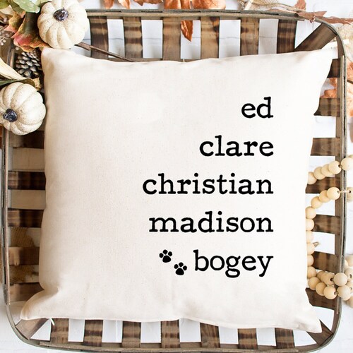 Square Farmhouse Pillow Cover With Burlap Trim /sublimation Etsy