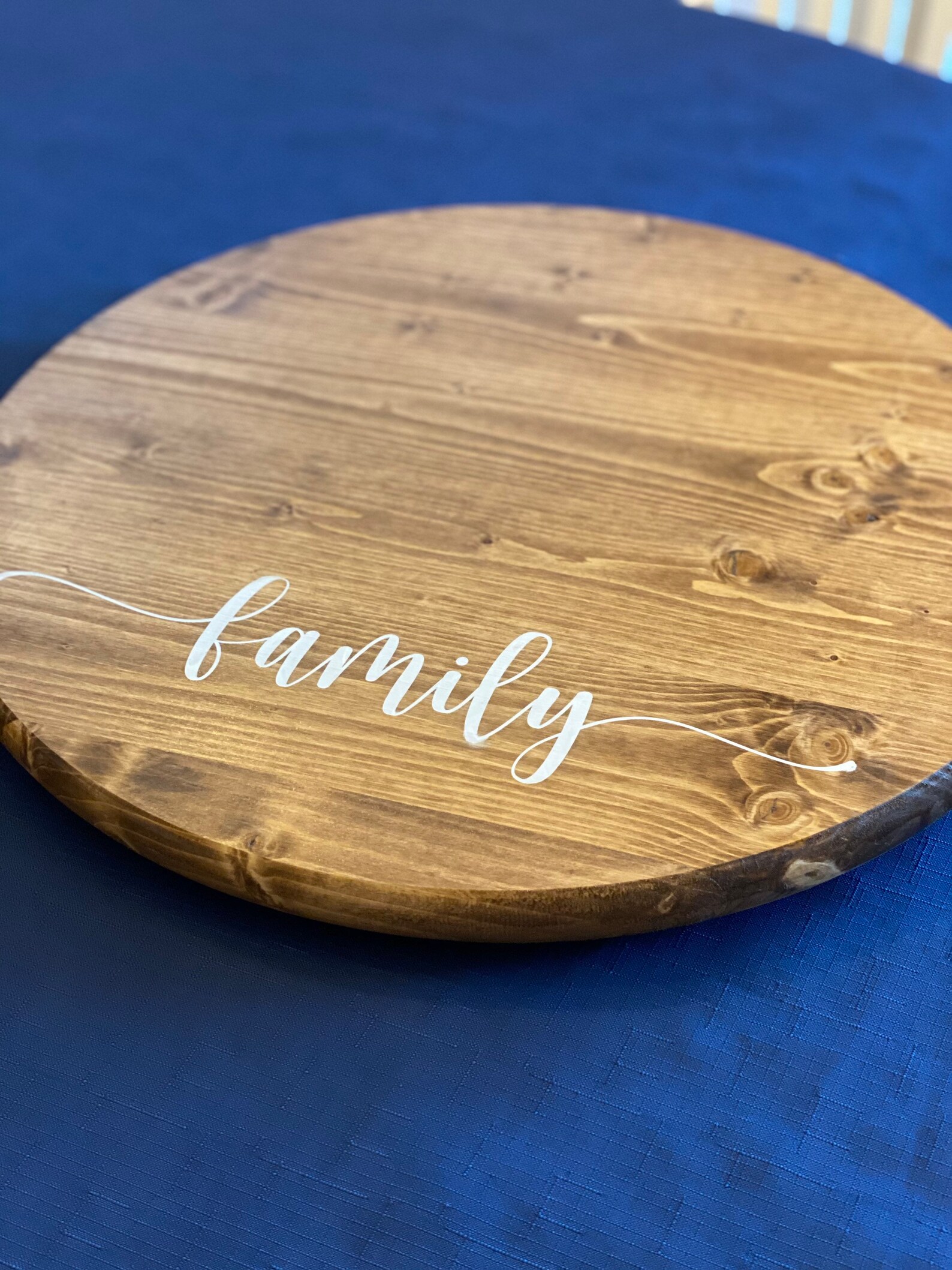 18 Inch Lazy Susan Rotating Table Centerpiece Farmhouse Etsy