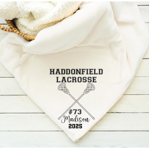 Personalized Lacrosse Blanket ** Lacrosse Gift ** Graduation Lacrosse Blanket ** Senior Blanket ** Senior Gifts ** Personalized LAX gift