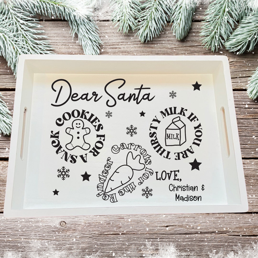 Cookies for Santa Tray Christmas Eve Tray Customized Etsy
