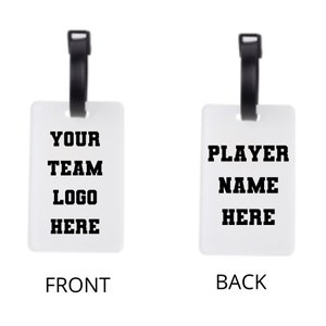 Custom Personalized Sports Bag Tag, Custom backpack name tag, Custom sports bag tag, kids sports name tag