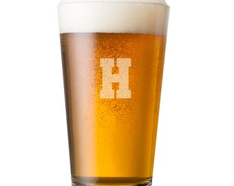 Custom pint glass * Personalized Beer Glass * Haddonfield pint glass
