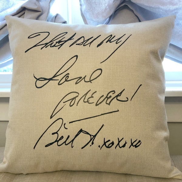 Handwriting Pillow Cover ** Custom Pillow Cover ** Christmas Gift ** Personalized Gift ** Memorial Pillow ** Remembrance Gift