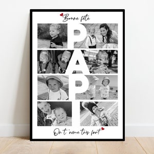 Grandpa's Day / PAPI POSTER / happy birthday / personalized gift / PAPI photo montage / A4 poster / digital / birthday / Christmas