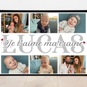 GODMOTHER POSTER A4 or A3 / unique GIFT / baptism / souvenirs / customizable text / Digital / gift / Christmas