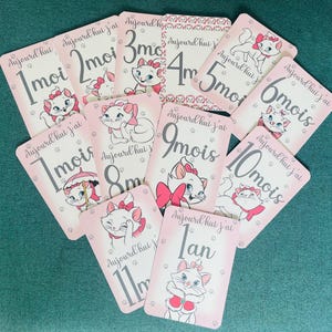 Carte étapes Marie 12 mois / photo accessoires