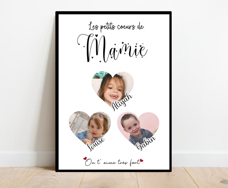 GRANNY poster / Happy Birthday / A4 or A3 poster / digital / grandchild memories / Grandma Christmas / grandmother / Nanou / Grandma grandpa MODELE 3