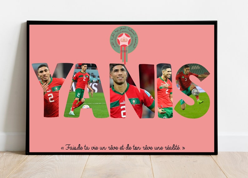 Personalized Football or Rugby poster / PSG / MBAPPE / RONALDO / Griezmann other players / Christmas gifts for children, teenagers, birthdays image 7