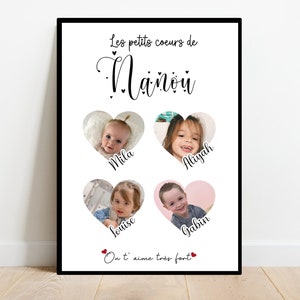 GRANNY poster / Happy Birthday / A4 or A3 poster / digital / grandchild memories / Grandma Christmas / grandmother / Nanou / Grandma grandpa MODELE 2