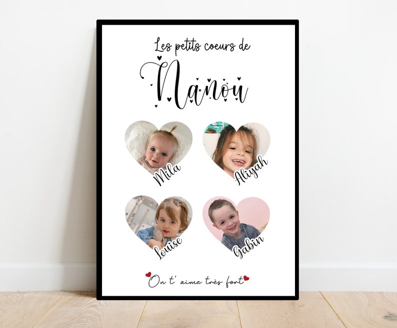 GRANNY poster / Happy Birthday / A4 or A3 poster / digital / grandchild memories / Grandma Christmas / grandmother / Nanou / Grandma grandpa MODELE 2