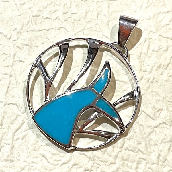 Pendentif turquoise sirène