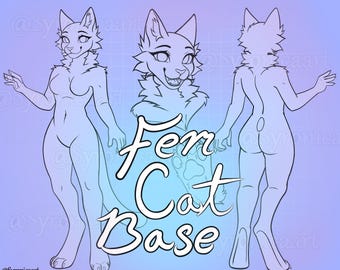 Fem Cat Anthro Furry Base Masc Fursona Base Adopt