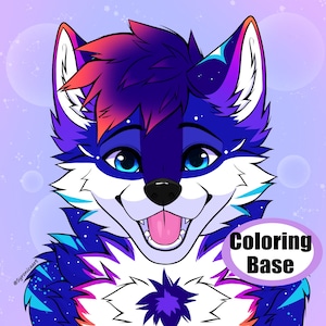 Kolorowanka Fursona Pfp Icon Base Furry Digital Download DIY YCH .PSD File ((Przed zakupem należy zapoznać się z programami graficznymi i .psd!!))