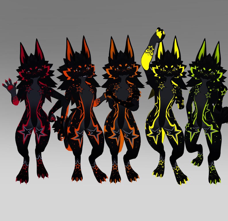 Texture Color Vrchat Vrchat Novabeast Texture: 15 Colors, Fullbody & Eye Emissions (PC ...