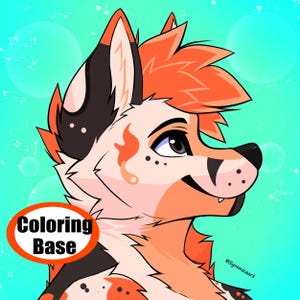 Fursona Malseite Pfp Icon Base Furry Digitaler Download DIY YCH # 2 .PSD-Datei ((Vor dem Kauf sollten Sie Kenntnisse über Kunstprogramme und .psd haben!))