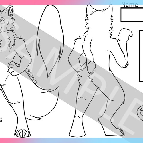 Canine Fursona Reference Sheet Template Digital Download Etsy Canine Fursona Reference Sheet Template Digital Download Etsy