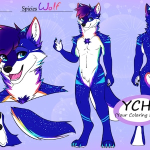 Weiblich Fursona Malseite Ref Blatt Basis Paket Furry Art Digitaler Download DIY YCH .PSD Datei (Bitte lesen Sie die Beschreibung vor dem Kauf !!!!)