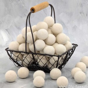Palline di feltro, bianche, perline di feltro, palline di feltro per bricolage, feltro di lana, pompon di feltro, varie misure, fai da te, tante misure 1 cm - 5 cm