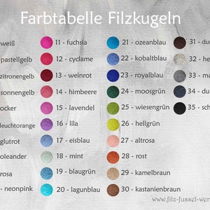 Filzkugeln, 1-5cm, viele Größen und tolle Farben, Mobile, Girlande, Filzperlen, Wollfilz, 100% Wolle Filzwolle, Filz, Pom Pom, zum Basteln Bild 3