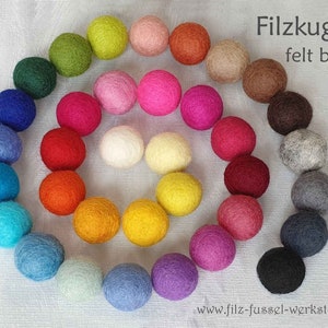 Felt balls, mouse gray, felt beads, felt balls for crafts, colorful, wool felt, felt pom pom, many sizes image 3