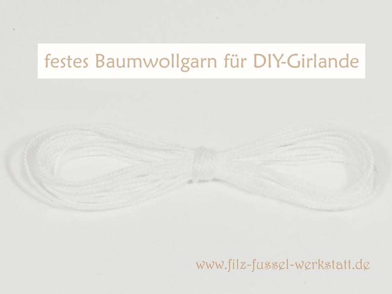 festes Baumwollgarn 4m, für DIY Girlanden Bild 1