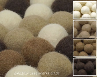 Felt balls, autumn mix, 50 pcs, in 1 cm, 1.5 cm, 2 cm, 2.5 cm or 3 cm, handicrafts with children, DIY