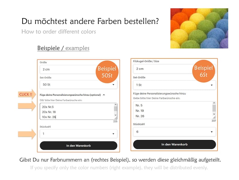 Filzkugeln, weiß, Filzperlen, Filzkugeln zum Basteln, bunt, Wollfilz, Filz Pom Pom, verschiedene Größen, Basteln, DIY Bild 6