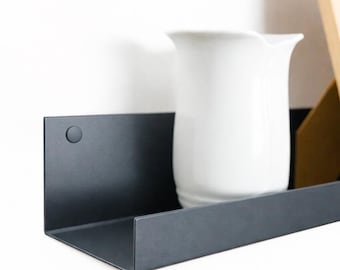 Up to 220 cm Anthracite Gray Metal Picture Ledge, Photo shelf, Picture Shelf, Floating Shelf, White picture ledge, Black picture ledge